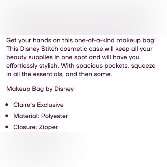 NWT! STITCH EMBROIDERED SOFT PLUSH BAG & AWESOME EMBROIDERED BEANIE! 5 ⭐️’S! - Picture 5 of 6